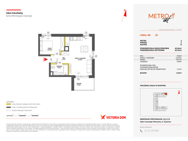 Mieszkanie w inwestycji METRO ART, symbol 11M.20 » nportal.pl