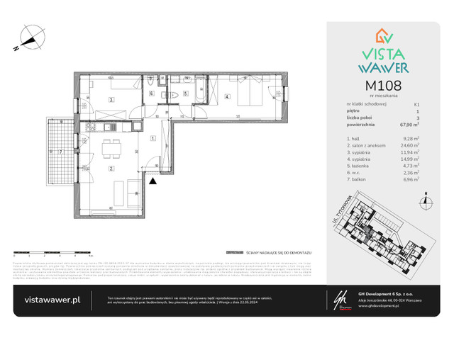 Mieszkanie w inwestycji Vista Wawer, symbol M108 » nportal.pl
