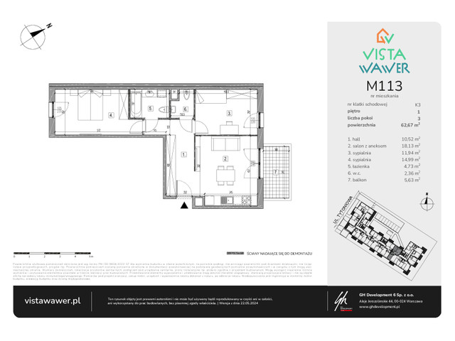 Mieszkanie w inwestycji Vista Wawer, symbol M113 » nportal.pl