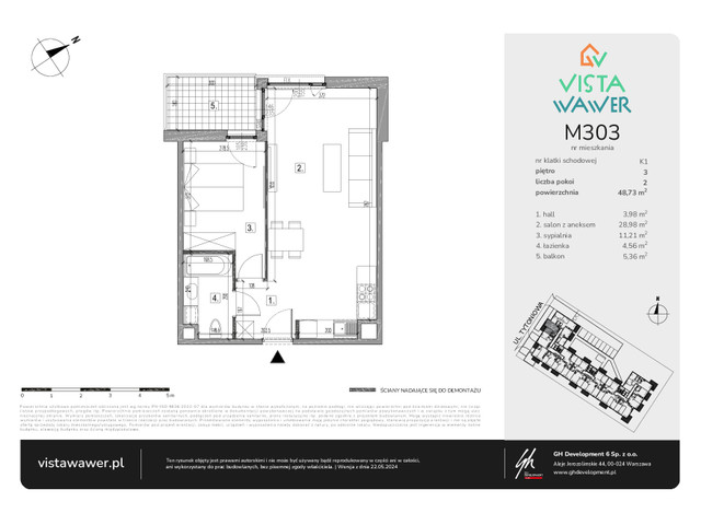 Mieszkanie w inwestycji Vista Wawer, symbol M303 » nportal.pl