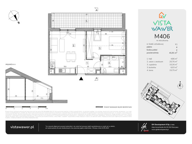 Mieszkanie w inwestycji Vista Wawer, symbol M406 » nportal.pl