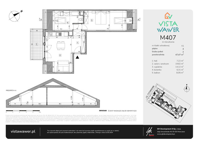 Mieszkanie w inwestycji Vista Wawer, symbol M407 » nportal.pl