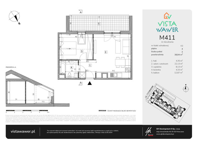 Mieszkanie w inwestycji Vista Wawer, symbol M411 » nportal.pl