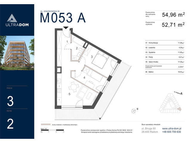 Mieszkanie w inwestycji Ultradom, symbol M053A » nportal.pl