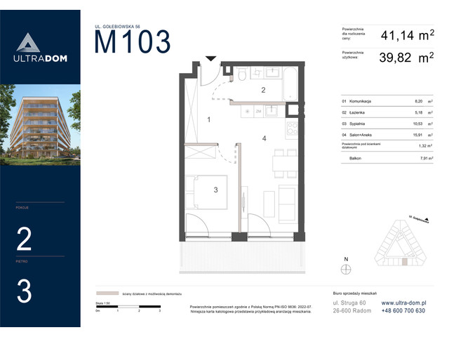 Mieszkanie w inwestycji Ultradom, symbol M103 » nportal.pl