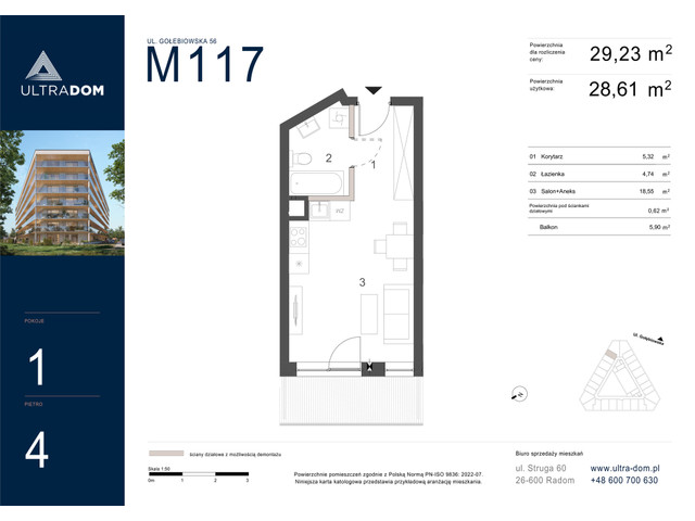Mieszkanie w inwestycji Ultradom, symbol M117 » nportal.pl