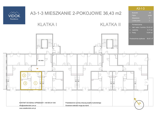 Mieszkanie w inwestycji VIDOK Residence ETAP II, symbol A3-1-3 » nportal.pl