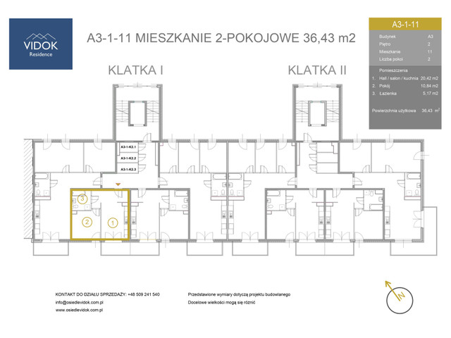 Mieszkanie w inwestycji VIDOK Residence ETAP II, symbol A3-1-11 » nportal.pl