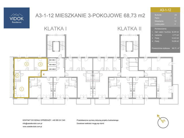 Mieszkanie w inwestycji VIDOK Residence ETAP II, symbol A3-1-12 » nportal.pl