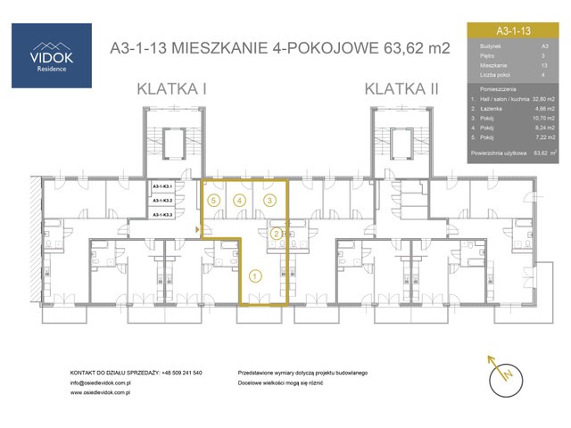 Mieszkanie w inwestycji VIDOK Residence ETAP II, symbol A3-1-13 » nportal.pl