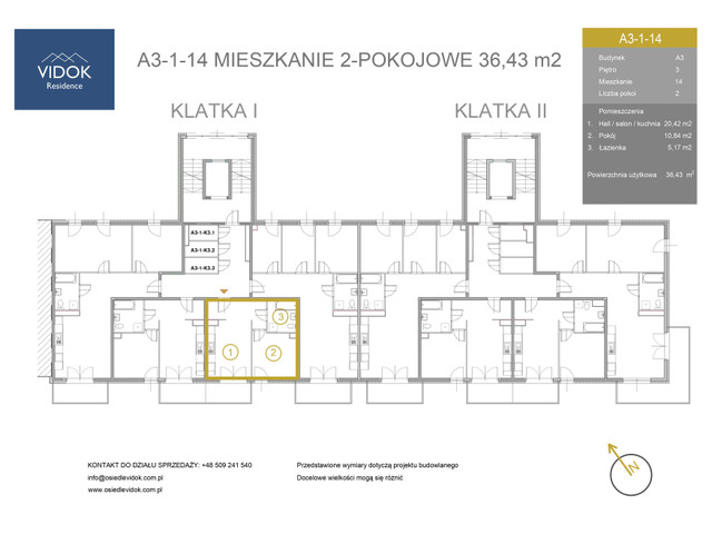 Mieszkanie w inwestycji VIDOK Residence ETAP II, symbol A3-1-14 » nportal.pl