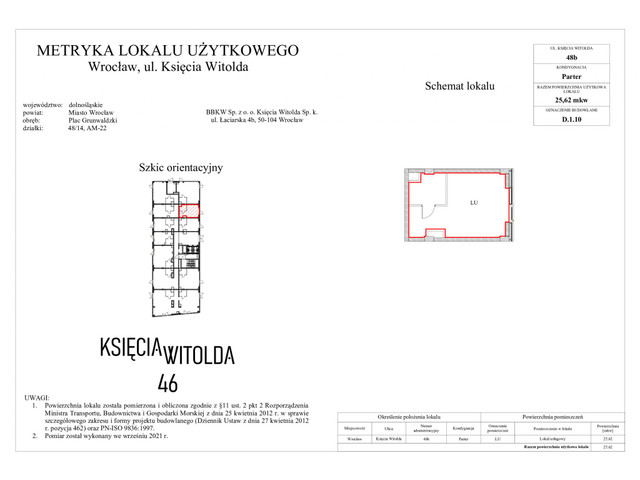 Komercyjne w inwestycji Księcia Witolda 46, symbol D.1.U10 » nportal.pl