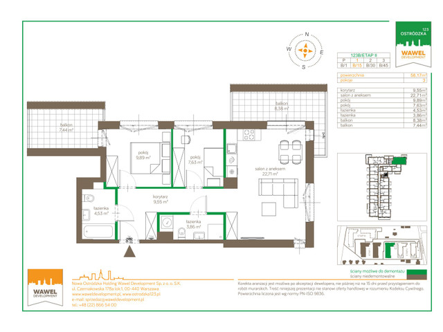 Mieszkanie w inwestycji Ostródzka 123 Etap II, symbol 123B/B-15 » nportal.pl