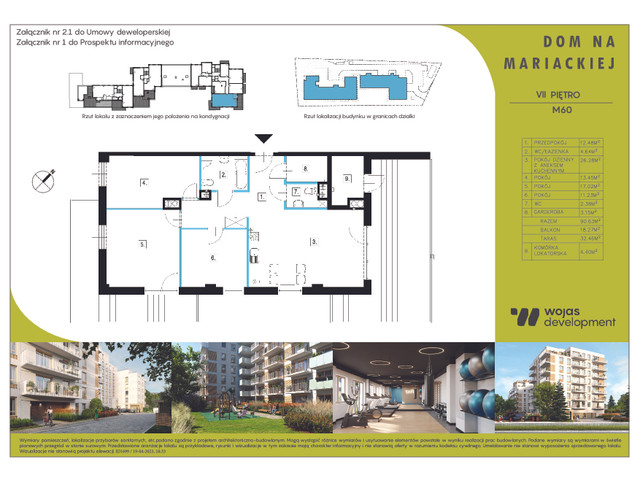 Mieszkanie w inwestycji DOM NA MARIACKIEJ, symbol M60 » nportal.pl