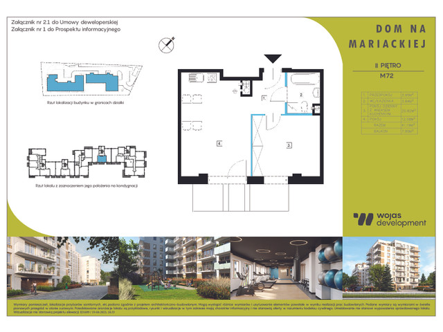 Mieszkanie w inwestycji DOM NA MARIACKIEJ, symbol M72 » nportal.pl