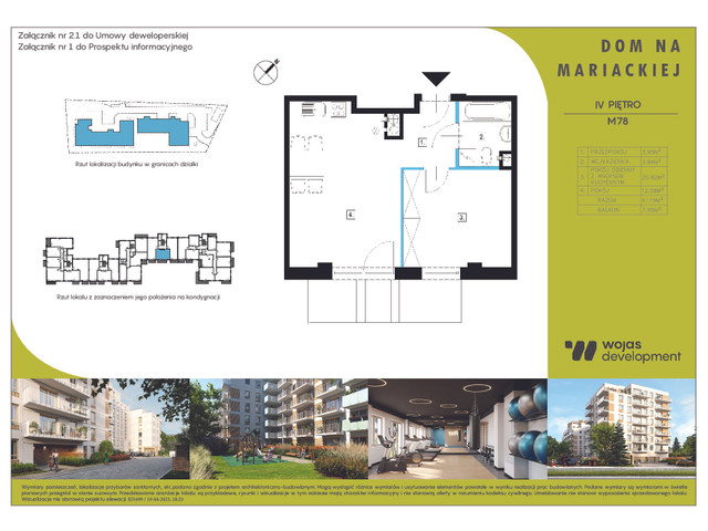 Mieszkanie w inwestycji DOM NA MARIACKIEJ, symbol M78 » nportal.pl