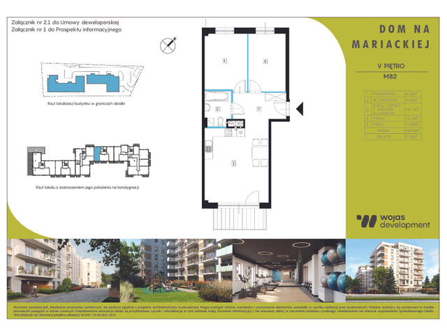 Mieszkanie w inwestycji DOM NA MARIACKIEJ, symbol M82 » nportal.pl