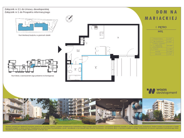 Mieszkanie w inwestycji DOM NA MARIACKIEJ, symbol M91 » nportal.pl