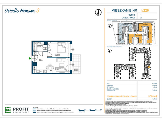 Mieszkanie w inwestycji Osiedle Hemara, symbol 226 » nportal.pl