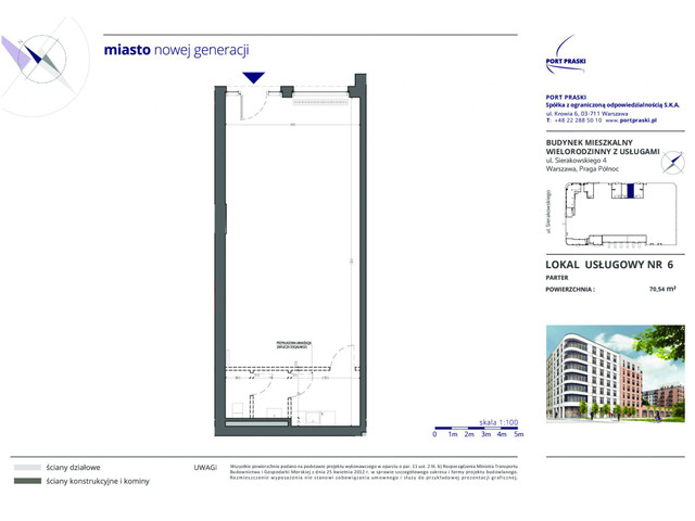 Komercyjne w inwestycji Port Praski - lokale komercyjne, budynek Rezerwacja, symbol Sierakowskiego4_U06 » nportal.pl