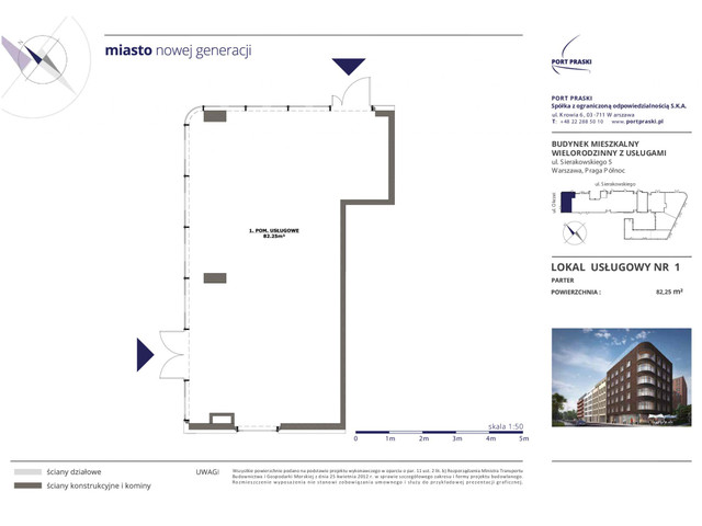 Komercyjne w inwestycji Port Praski - lokale komercyjne, symbol Sierakowskiego5_U01 » nportal.pl