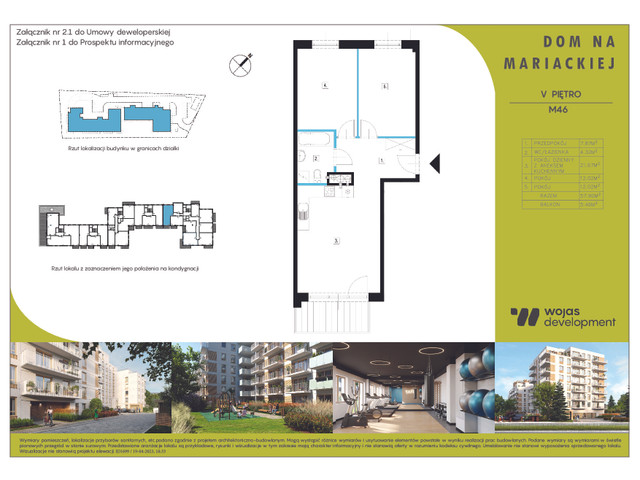Mieszkanie w inwestycji DOM NA MARIACKIEJ, symbol M46 » nportal.pl