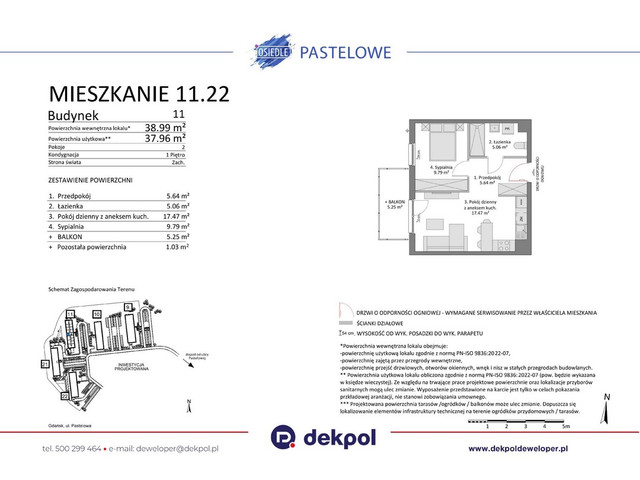 Mieszkanie w inwestycji Osiedle Pastelowe etap III, symbol 11.22 » nportal.pl