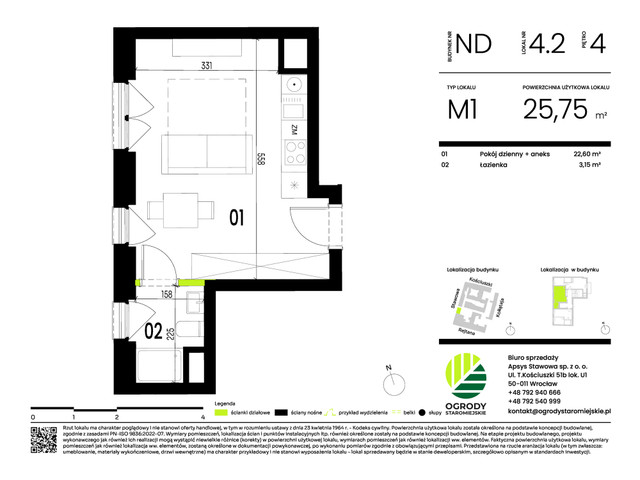 Mieszkanie w inwestycji Ogrody Staromiejskie, symbol ND.4.2 » nportal.pl