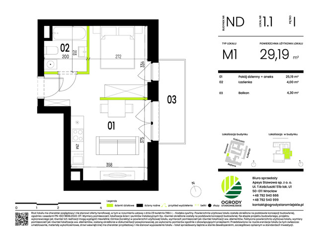 Mieszkanie w inwestycji Ogrody Staromiejskie, symbol ND.1.1 » nportal.pl