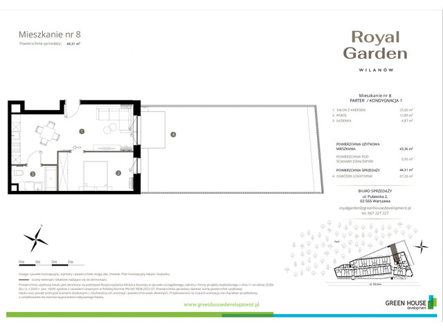 Mieszkanie w inwestycji Royal Garden Wilanów, symbol M.08 » nportal.pl