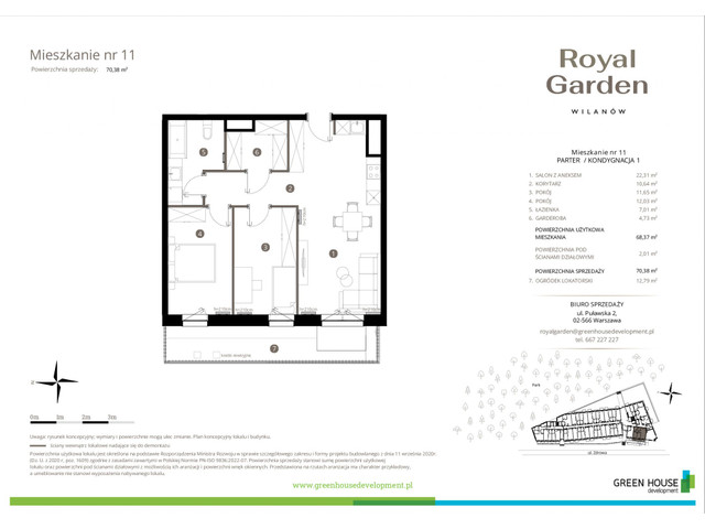 Mieszkanie w inwestycji Royal Garden Wilanów, symbol M.11 » nportal.pl