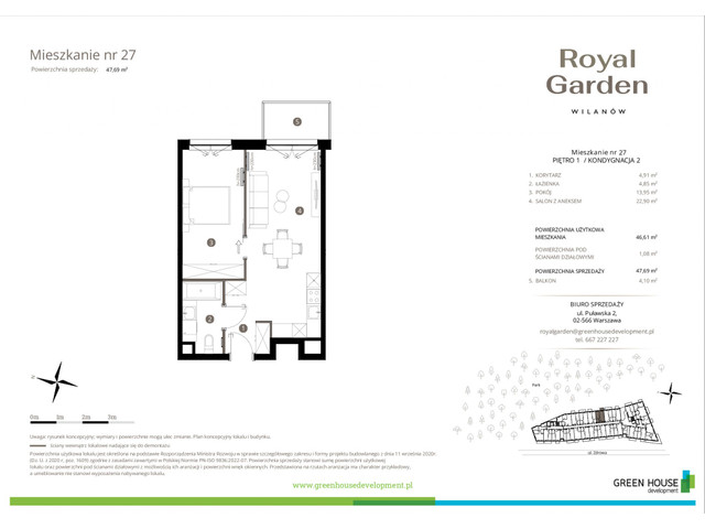 Mieszkanie w inwestycji Royal Garden Wilanów, symbol M.27 » nportal.pl