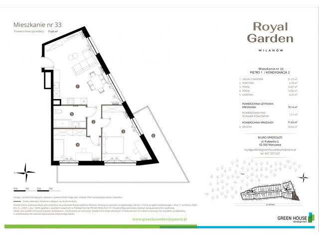 Mieszkanie w inwestycji Royal Garden Wilanów, symbol M.33 » nportal.pl