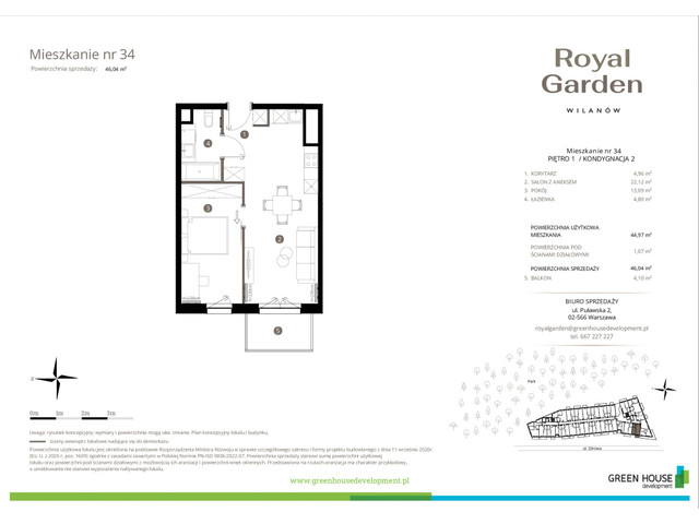 Mieszkanie w inwestycji Royal Garden Wilanów, symbol M.34 » nportal.pl