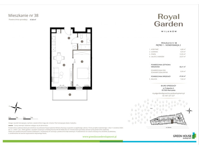 Mieszkanie w inwestycji Royal Garden Wilanów, symbol M.38 » nportal.pl