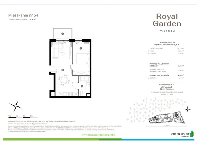 Mieszkanie w inwestycji Royal Garden Wilanów, symbol M.54 » nportal.pl