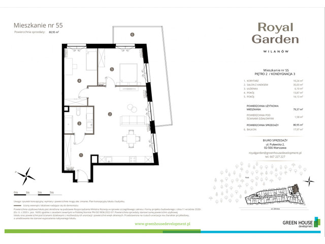 Mieszkanie w inwestycji Royal Garden Wilanów, symbol M.55 » nportal.pl