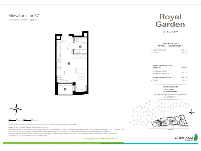 Mieszkanie w inwestycji Royal Garden Wilanów, symbol M.67 » nportal.pl