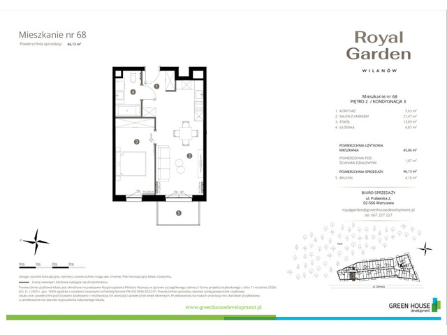 Mieszkanie w inwestycji Royal Garden Wilanów, symbol M.68 » nportal.pl