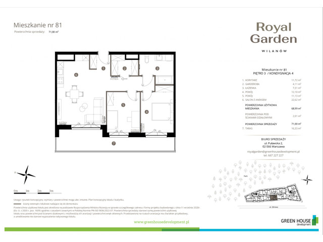 Mieszkanie w inwestycji Royal Garden Wilanów, symbol M.81 » nportal.pl