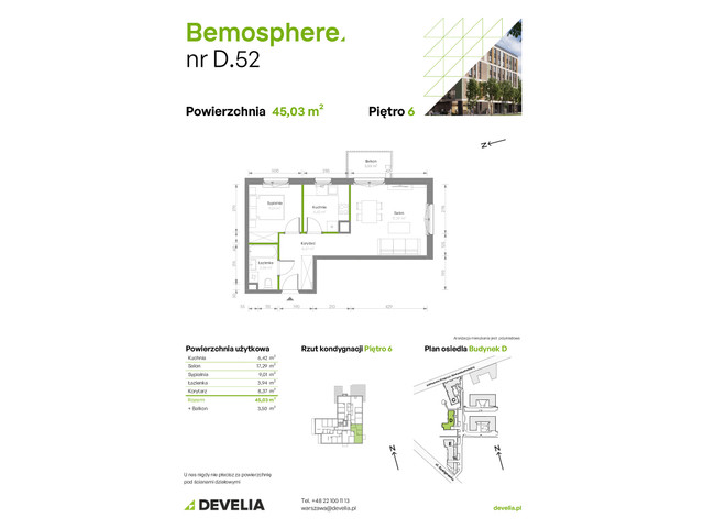 Mieszkanie w inwestycji Bemosphere, symbol D/052 » nportal.pl