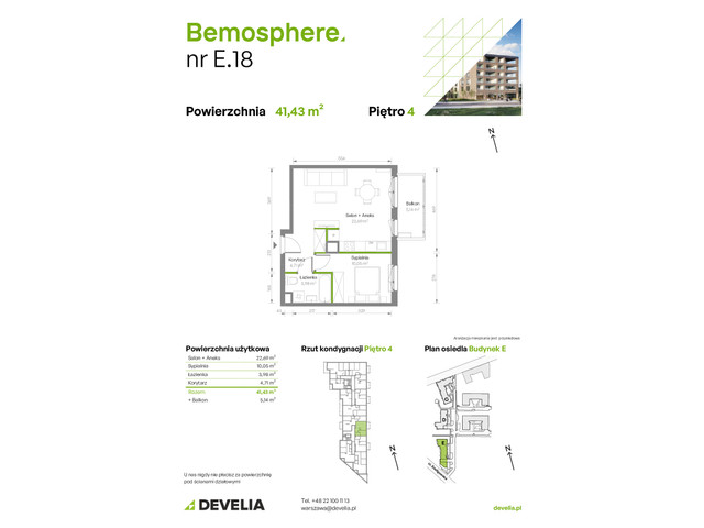 Mieszkanie w inwestycji Bemosphere, symbol E/018 » nportal.pl