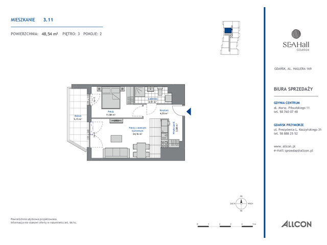 Mieszkanie w inwestycji SEAHall, symbol 3.11 » nportal.pl