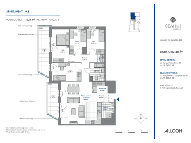 Mieszkanie w inwestycji SEAHall, symbol 9.8 » nportal.pl