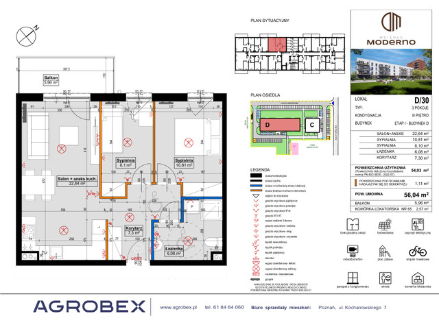 Mieszkanie w inwestycji Osiedle Moderno, budynek Promocja!, symbol D/30 » nportal.pl