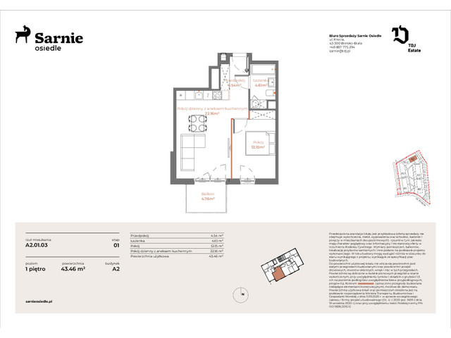 Mieszkanie w inwestycji Sarnie Osiedle, symbol SO-A2.LM-01.03 » nportal.pl