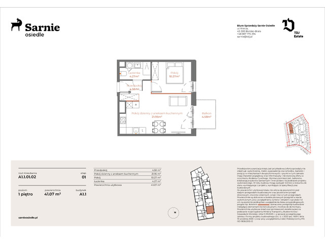 Mieszkanie w inwestycji Sarnie Osiedle, symbol SO-A1.1.LM-01.02 » nportal.pl