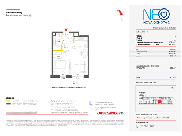 Mieszkanie w inwestycji NEO NOVA OCHOTA, symbol 2M.76 » nportal.pl