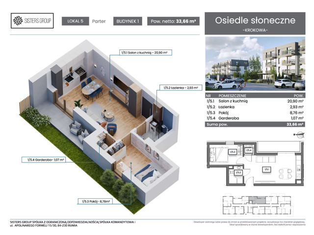 Mieszkanie w inwestycji Osiedle Słoneczne, symbol B1.5 » nportal.pl