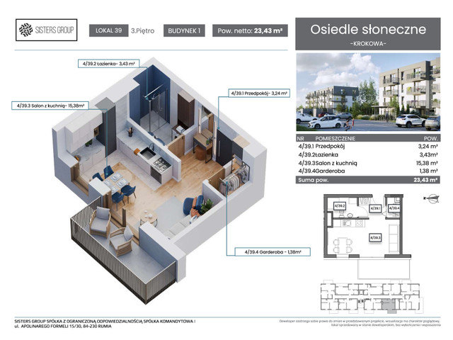 Mieszkanie w inwestycji Osiedle Słoneczne, symbol B1.39 » nportal.pl